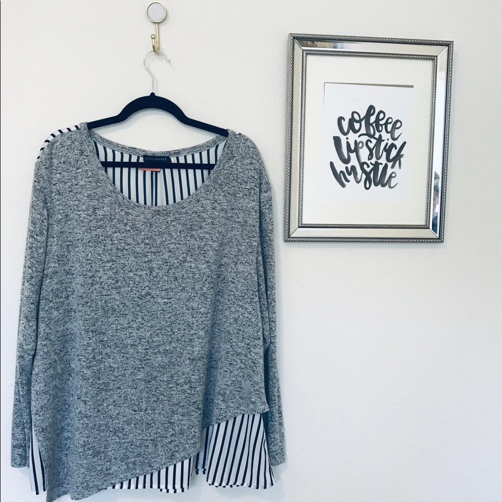 Lane Bryant Adorable Sweater & Blouse Combo